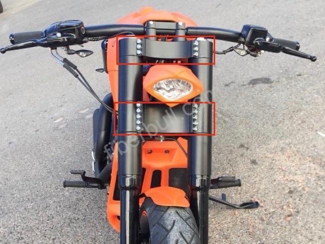 Juego de espejos retrovisores moto custom - Fiber Bull Motorcycles